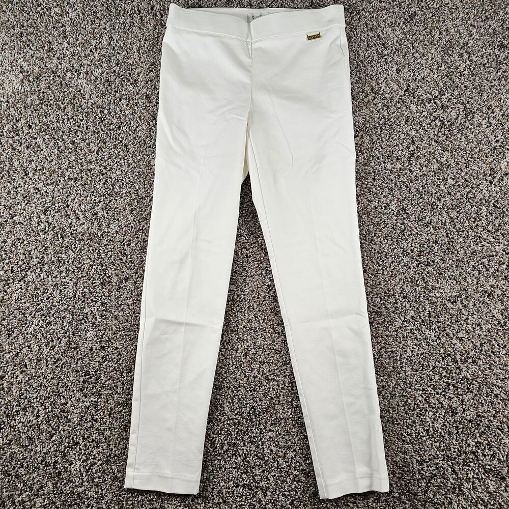 Calvin Klein Womens Sz S Pull On Slim Leg Dress Pants White